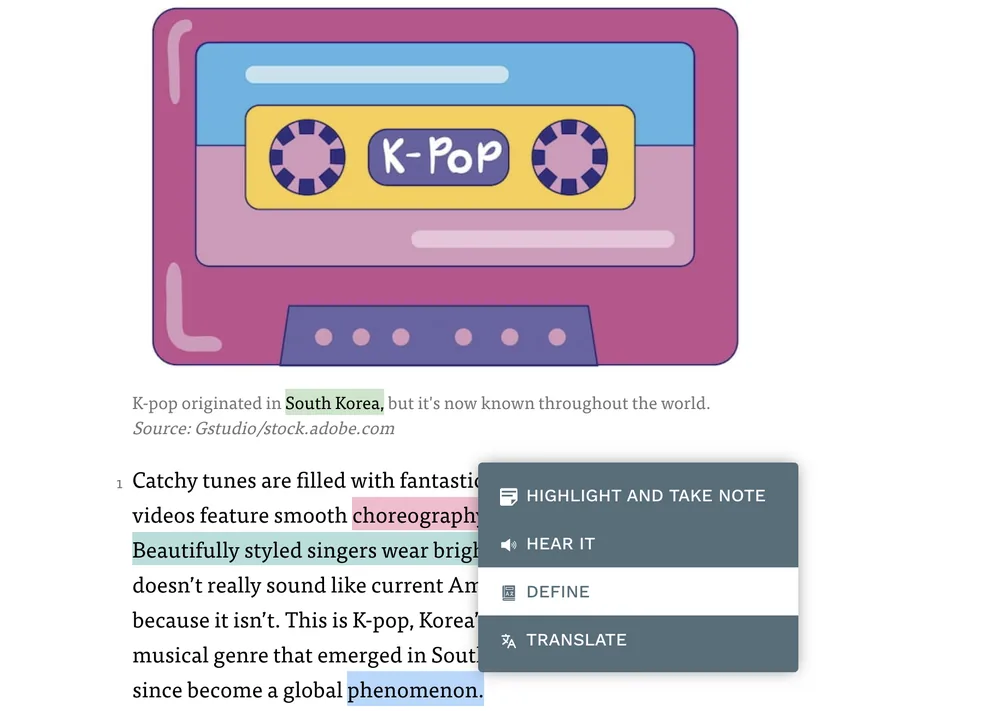 Synchronized Text Highlighting