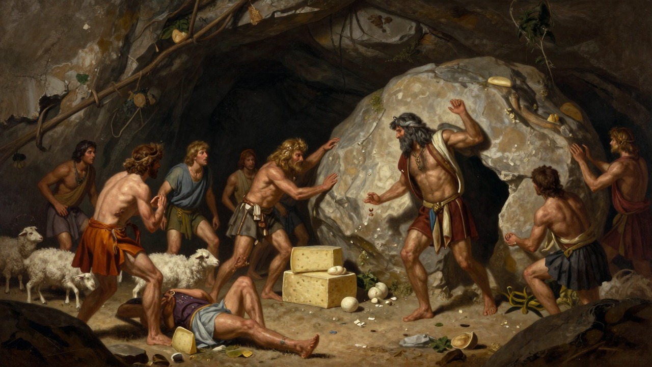 Arrival at the Cyclops' Cave