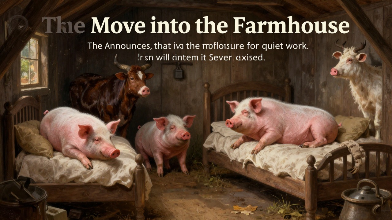 The Pigs Move into the Farmhouse