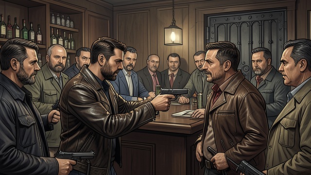 The Hidden Handgun from "Stolen Wander". The Hidden Handgun A failed surrender Michaels draws a tiny handgun from his sleeve and points it at Rex.