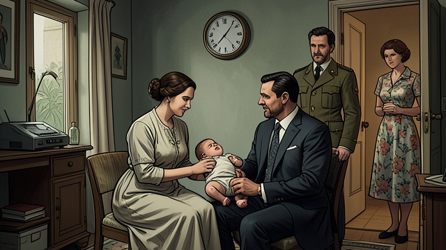 A Family Around Sebastian from "Stolen Wander". A Family Around Sebastian Several generations present Cheryl supports Nancy, Sal and his wife stand with Rex, and Sebastian is part of the ceremony.