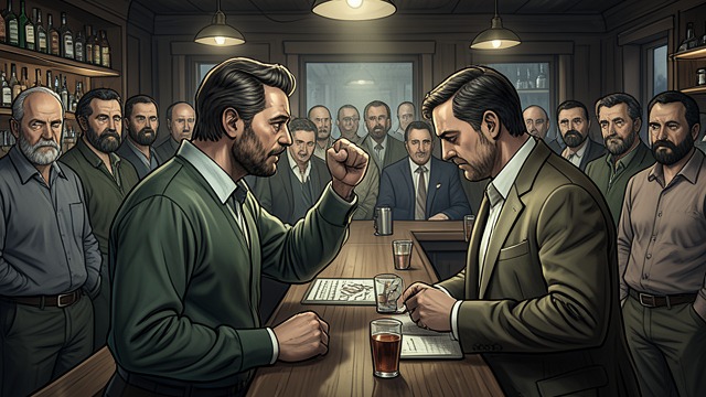 The Fair-Fight Challenge from "Stolen Wander". The Fair-Fight Challenge A public challenge Rex proposes that he and Michaels fight alone, insisting that neither group interfere.