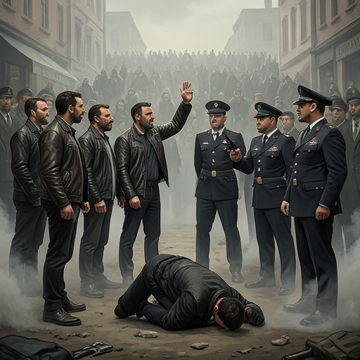 The Police–Biker Feud from "Stolen Wander". A simmering conflict between club members and police escalates toward an armed crisis before losing its leader and its momentum.