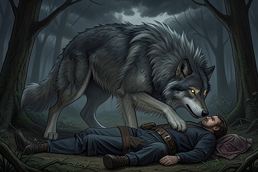 Gaspar de Marcanville’s final transformation and death from "The Best Werewolf Short Stories 1800-1849". Gaspar de Marcanville’s final transformation and death is the decisive climax of his story: after years of exile, hunting, and grief, Gaspar appears as a large…