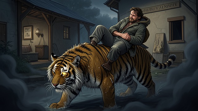 Tiger Fulfillment from "The Best Werewolf Short Stories 1800-1849". Tiger Fulfillment Sudden Attack A tiger carries Krantz away while he and Philip prepare to dress after bathing.