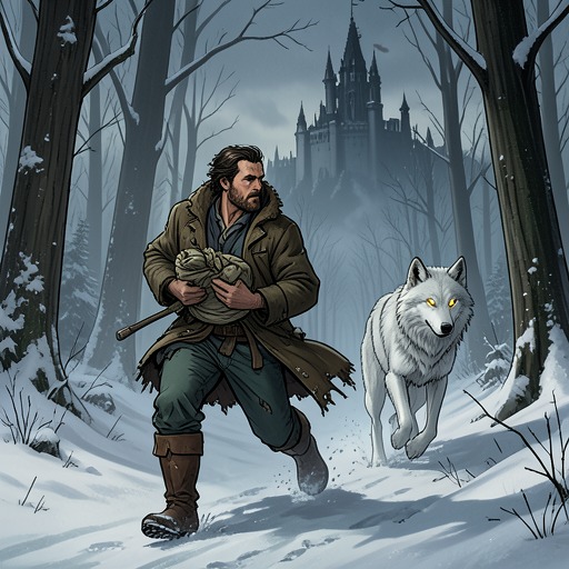 The White Wolf’s Curse from "The Best Werewolf Short Stories 1800-1849". This flow follows Krantz’s inherited family tragedy from flight and forbidden marriage to supernatural punishment and death.