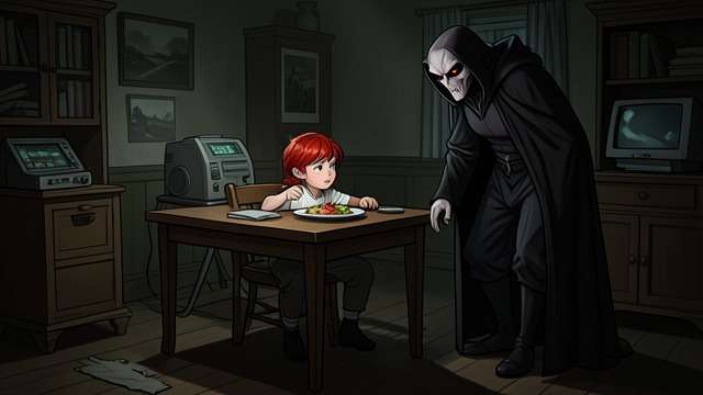 A Child at the Feast from "The Tale of the Vampire Bride". Innocence Does Not Protect A Calculated Cruelty Vlad presents a small child to the brides as food, making hunger part of his control over them.