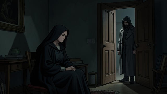 Suspicion in Buda from "The Tale of the Vampire Bride". A Strange Reunion Veils and Stories Andrew finds Glynis married to Vlad and hidden behind a veil, with Sir Stephen controlling access.