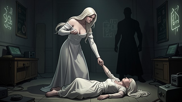 The Betrayal at the Throne from "The Tale of the Vampire Bride". A Daughter Becomes a Rival The Attack Cneajna embraces Glynis and then stabs her, convinced Glynis has usurped her position.