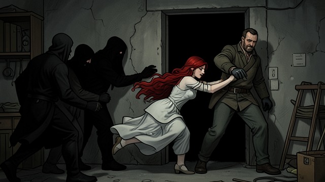 The Family Is Lost from "The Tale of the Vampire Bride". A Family Destroyed The Attack Vlad’s servants seize Edric, and Vlad drags Glynis away as May and Antoinetta are taken inside.