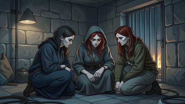 A Hunger Crisis from "The Tale of the Vampire Bride". Starving Together Captive Brides Vlad’s absence and the castle’s barrier leave the sisters trapped without prey.