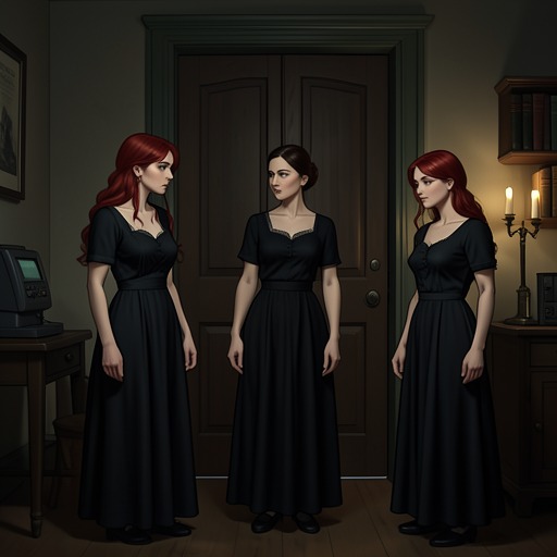 The Three Brides’ Sisterhood from "The Tale of the Vampire Bride". This flow follows the bond among Cneajna, Ariana, and Elina as hunger, hierarchy, and their shared dependence on Vlad strain and finally break their household.