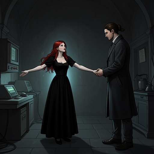 Glynis and Cneajna from "The Tale of the Vampire Bride". This flow follows Glynis’s adoption into Cneajna’s vampire family, the deep affection they develop, and the jealousy that turns the bond into a lasting wound.