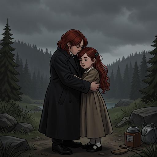 Glynis and Andrew from "The Tale of the Vampire Bride". This flow traces the siblings’ enduring bond as Glynis’s transformation forces love to take the form of secrecy, distance, and protection.