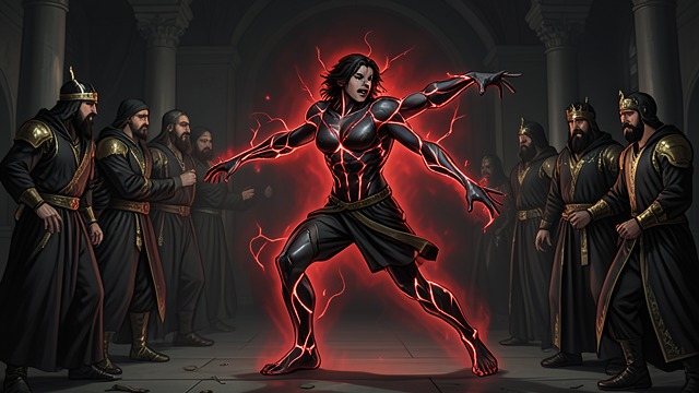 The Awakened Body from "Living with 7 vampires". The Awakened Body Gehan’s blood-moon ritual activates black and golden currents within Y/N’s veins.