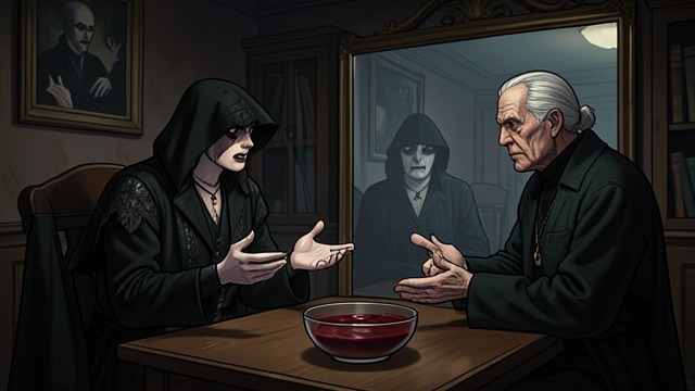 Instinct as Excuse from "Living with 7 vampires". Instinct as Excuse The younger vampires explain their attacks through youth, hunger, and development.
