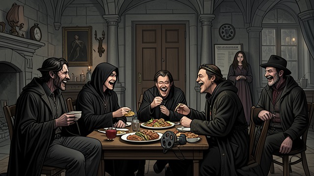 Comedy in the Castle from "Living with 7 vampires". Comedy in the Castle The vampires joke about food, animals, doors, movies, and one another while Y/N is repeatedly frightened or injured.
