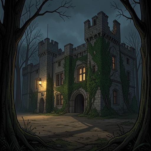 The Castle’s Hidden History from "Living with 7 vampires". This flow traces how the castle’s present comedy and hospitality conceal a history of massacre, sealing, and deliberate forgetting.