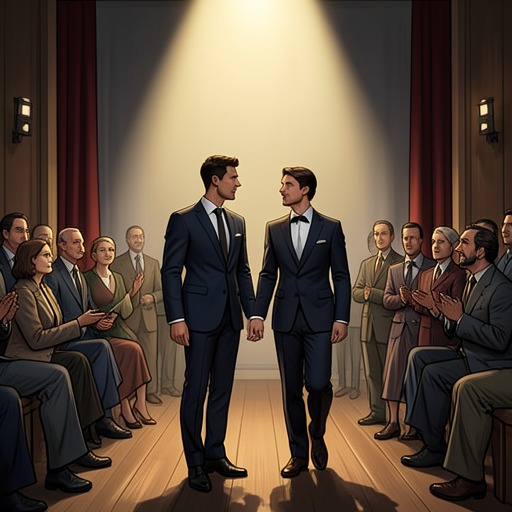 The Public Stages of Love from "Fake Dating Mr. CEO: A Billionaire, Enemies to Lovers Romance". This flow traces how private intimacy repeatedly becomes public performance before finally becoming a sincere public commitment.