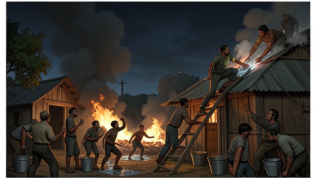 Firefighting at Mary’s Plantation from "Young Captain Jack · The Son of a Soldier". Courage Under Fire Practical Leadership When Mary Ruthven’s Plantation burns, Jack organizes buckets, ladders, servants, and boys into an effective rescue…