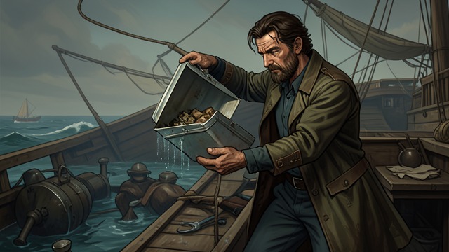 The Stolen Box from "Young Captain Jack · The Son of a Soldier". Documentary Theft Seizing the Papers Mackey retrieves the tin box from the Nautilus wreck.