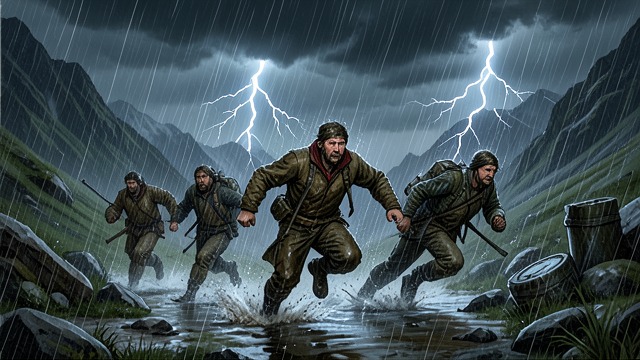 Escape in the Storm from "Young Captain Jack · The Son of a Soldier". Breaking the Camp Opportunity A storm and a distracted guard give Jack time to free himself and his companions.
