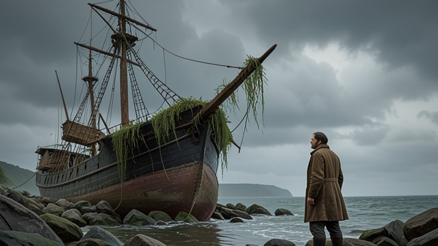 The Distant Wreck from "Young Captain Jack · The Son of a Soldier". A Persistent Relic Coastal Memory The wreck on Hemlock Bluff remains visible from the bay, a decaying reminder of the disaster that brought Jack to South…
