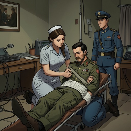 George Walden’s Witness from "Young Captain Jack · The Son of a Soldier". This flow traces George Walden’s movement from wounded soldier to crucial witness against Dr. Mackey.