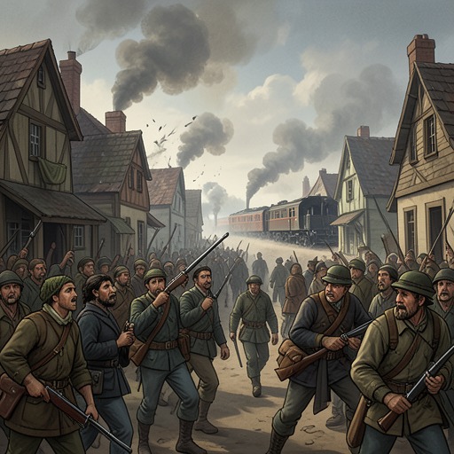 The Confederacy’s Local Collapse from "Young Captain Jack · The Son of a Soldier". This flow follows the wartime pressure around Oldville as retreat, invasion, and guerrilla disorder reshape the Ruthven community.