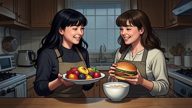 Food and Care from "The Stars Have Eyes". Sustenance as Affection Beyond Noot-Goop Maggie insists on tasting real food rather than relying on virtual simulations.