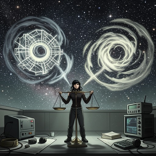 The Cosmic Order Conflict from "The Stars Have Eyes". This flow follows the ideological conflict between Order and Chaos as it is expressed through Maggie, Kelly, and the rules governing cosmic beings.