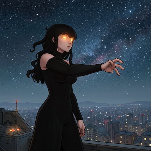 The Observer Enters Humanity from "The Stars Have Eyes". This flow traces Magh'rathlak the Observer from an uncaring cosmic intelligence into a being who chooses human limitation as a path toward understanding.