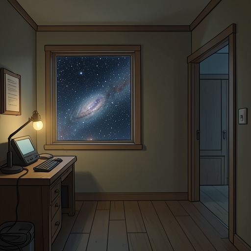 The Cosmos as Home from "The Stars Have Eyes". This flow traces the novel's expanding scale from a tiny apartment to the stars and back again.