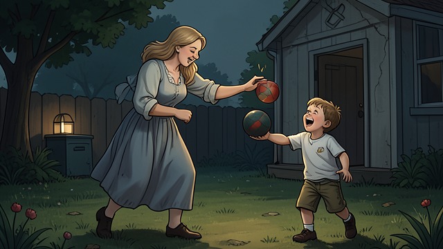 The Ball to the Face from "Crazy Mama: 9 Steps to a Not-So-Normal Life". The Ball to the Face A Challenge Accepted Hannah Keeley dares her son to throw hard, then gets hit when she fails to stop the ball.