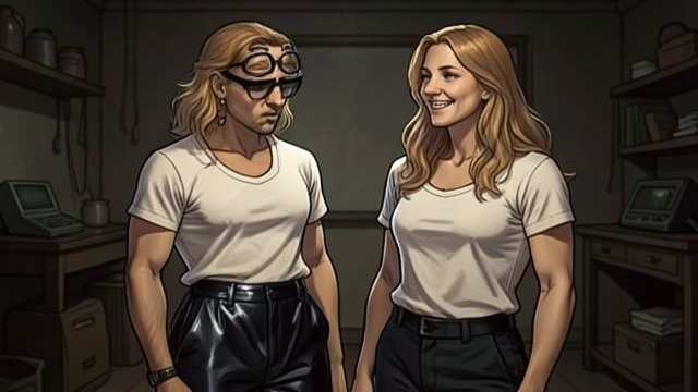 One Pair of Pants from "Crazy Mama: 9 Steps to a Not-So-Normal Life". One Pair of Pants Different Interpretations Kelsey sees genie pants, while Katie sees an M.C. Hammer costume in the same shiny trousers.