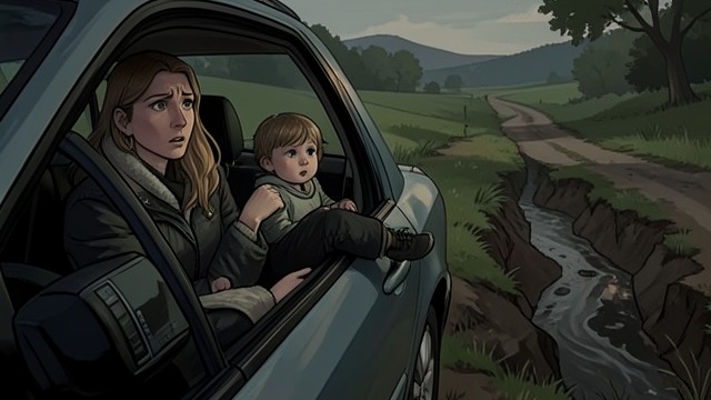 The Roadside Lesson from "Crazy Mama: 9 Steps to a Not-So-Normal Life". The Roadside Lesson Eyes on the Destination While driving with her son, Hannah Keeley looks toward a roadside ditch and veers into it.