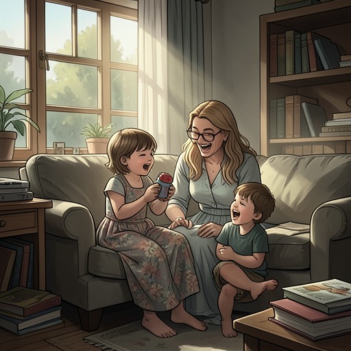 The Family’s Small Acts of Care from "Crazy Mama: 9 Steps to a Not-So-Normal Life". This thread traces affectionate exchanges between Hannah Keeley and her children, where teasing, mistakes, and encouragement give family life its warmth.