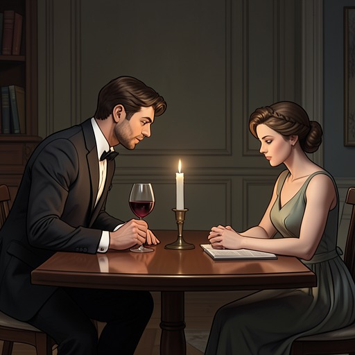The Dinner Negotiation from "Five Years Too Late: A Curvy Single Mom, Secret Baby, Second Chance Billionaire Romance (The CEO's Curvy Goddess)". This flow traces Richard Cartright’s careful attempt to move from professional contact to personal access.