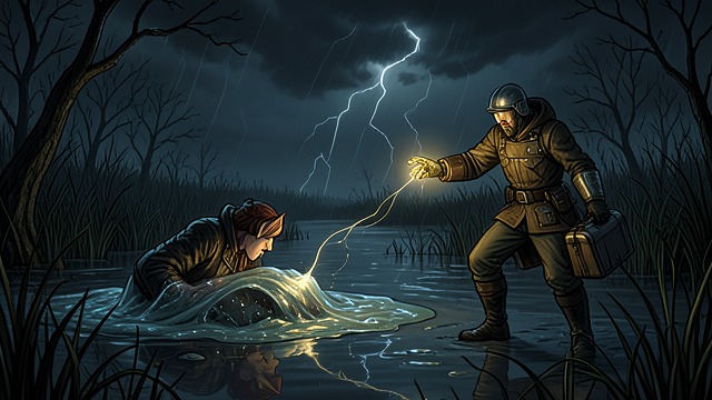 The Slime Attack from "Cinnamon Bun". The Slime Attack Crisis in the Dark Marsh slimes surround the camp while both partners are exhausted.