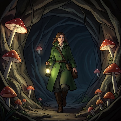 The Wonderland Dungeon Expedition from "Cinnamon Bun". This flow traces Broccoli Bunch’s passage through the Wonderland Dungeon and her discovery that nonviolent imagination can coexist with brutal survival.