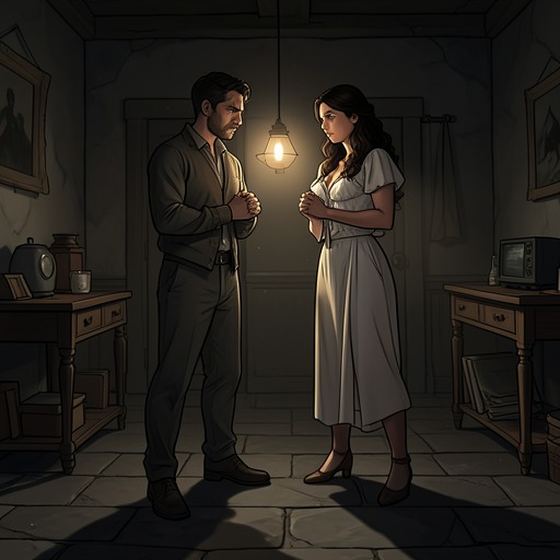 The Final Test of Lucy and Alvar from "Bride of Alvar". This flow traces the couple’s last crisis as a test of trust, bodily autonomy, and shared moral action.
