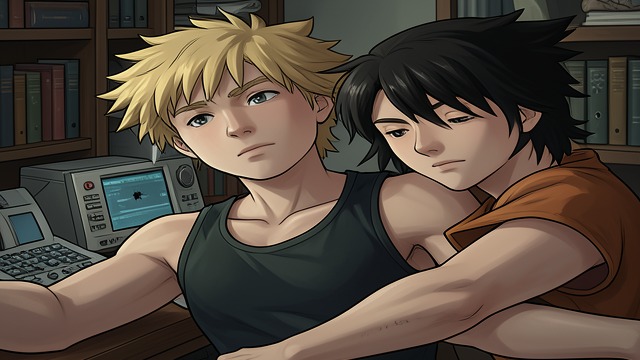 Romantic Possibility from "SasuNaru story💗boyxboy story". Romantic Possibility Advertised Direction The boyxboy wording suggests an intimate relationship between male characters.