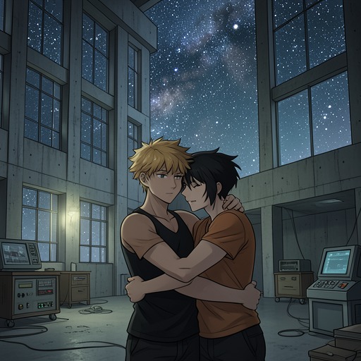 The Title Promise from "SasuNaru story💗boyxboy story". This flow traces how the title frames the work as a SasuNaru relationship narrative despite the absence of supplied plot chapters.