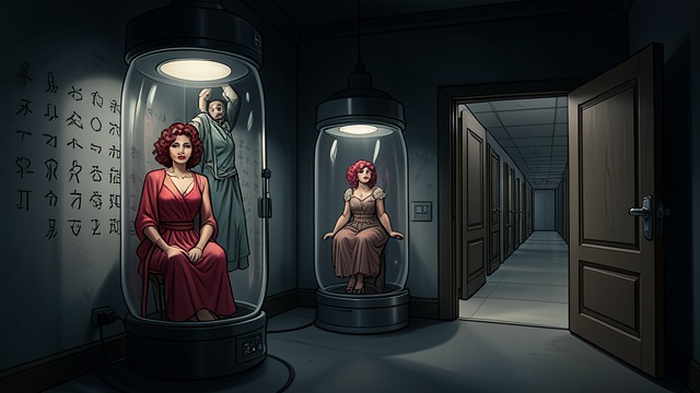 The Retreat Cycle from "Bimbo Suite: A Dark Ex Lovers Erotic Thriller (The Institute Protocols)". The Retreat Cycle Resistance contained The Black Room holds subjects placed in pods when they resist too strongly.