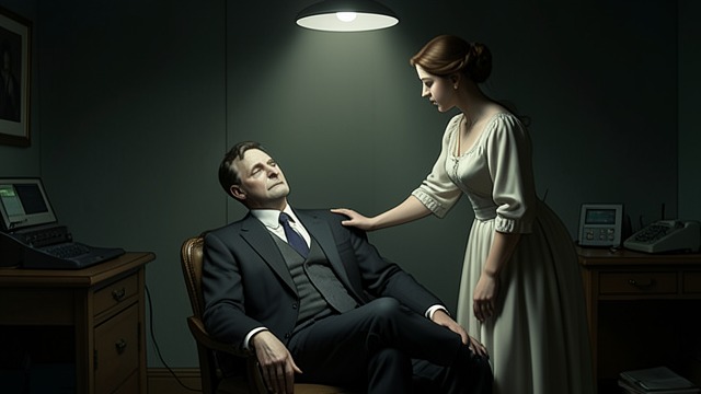 The Defeated Founder from "Bimbo Suite: A Dark Ex Lovers Erotic Thriller (The Institute Protocols)". The Defeated Founder Loss of command Crain is found slumped in the control area after the overload.