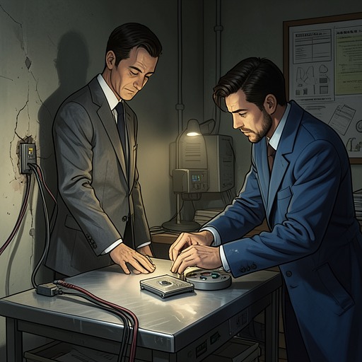 The Data Chip’s Changing Purpose from "Bimbo Suite: A Dark Ex Lovers Erotic Thriller (The Institute Protocols)". This flow follows the fail-safe chip from a hidden rescue plan to a compromised object, then to a fragment repurposed for sabotage.