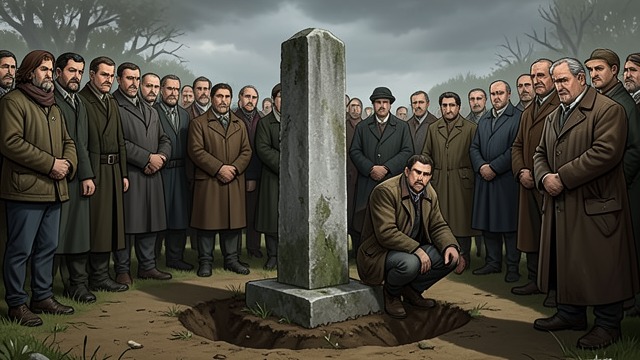 Titus’s Funeral from "Gang Up: A Bikerland Novel". A Vacant Throne Public mourning The Family gathers at Temple Cemetery to bury Titus, whose authority had held the settlement together.