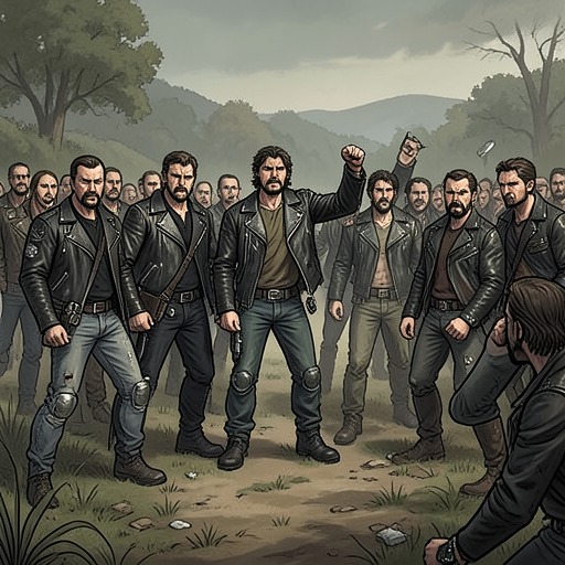 Retaliation and Escalation from "Gang Up: A Bikerland Novel". This flow traces how successive acts of retaliation intensify the Family–Cauldron conflict until the leaders accept an open confrontation.