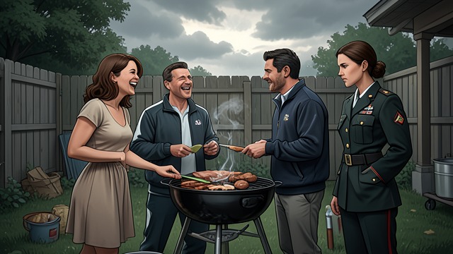 The Barbecue Circle from "Bound by Darkness". The Barbecue Circle Informal Integration Lacey Sebastian's barbecue lets Sasha see Paladins, Kalith residents, and their partners outside formal command…