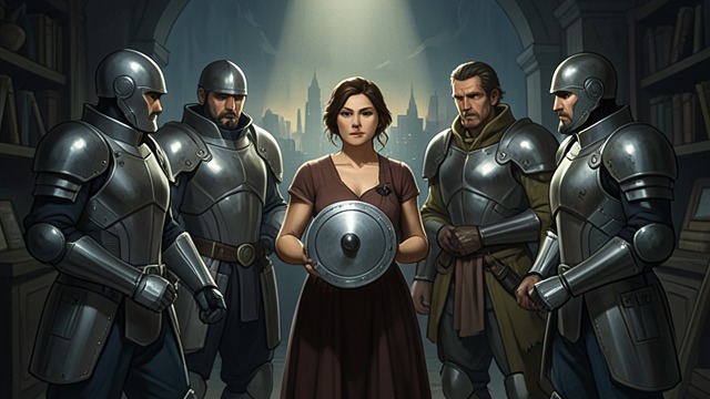 The Paladin Shield from "Bound by Darkness". The Paladin Shield Rotating Guards Devlin Bane assigns Paladins to protect Sasha because her political role and personal connection to Larem make her a target.